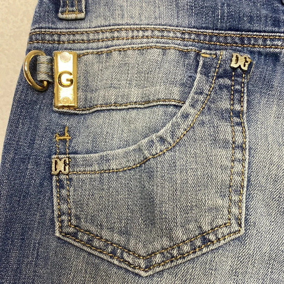 Dolce & Gabbana Authentic Women's Blue Medium Wash Straight Leg Jeans Size 26 - Picture 8 of 12
